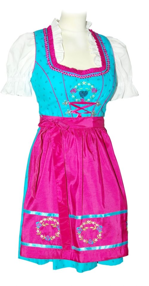 Dirndl Finia Türkis Pink