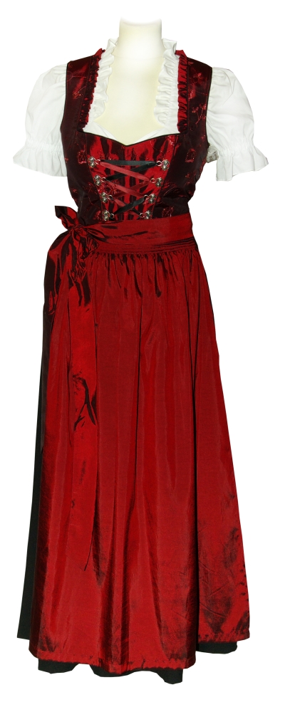 Dirndl Helma Rot-Schwarz mit Pailletten