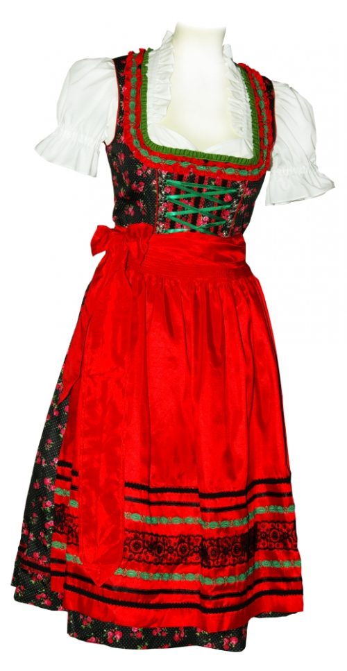 Dirndl Silke Schwarz Rot