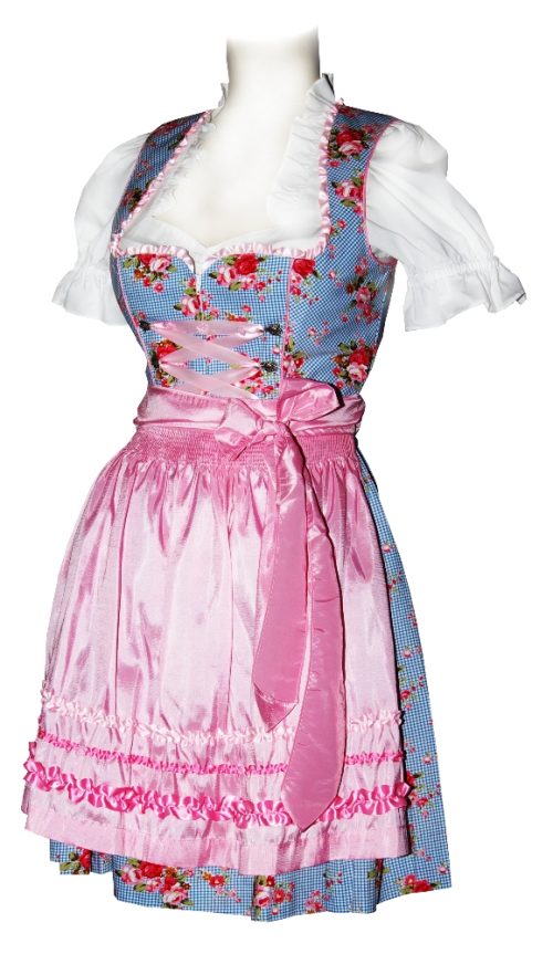 Dirndl Selia Blau Rose´ Geblümt