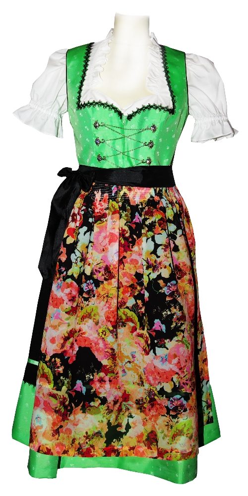 Dirndl Stella Grün Schwarz