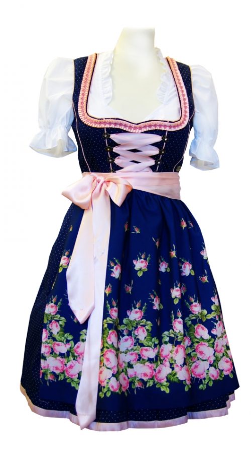 Dirndl Flori Blau Lachs