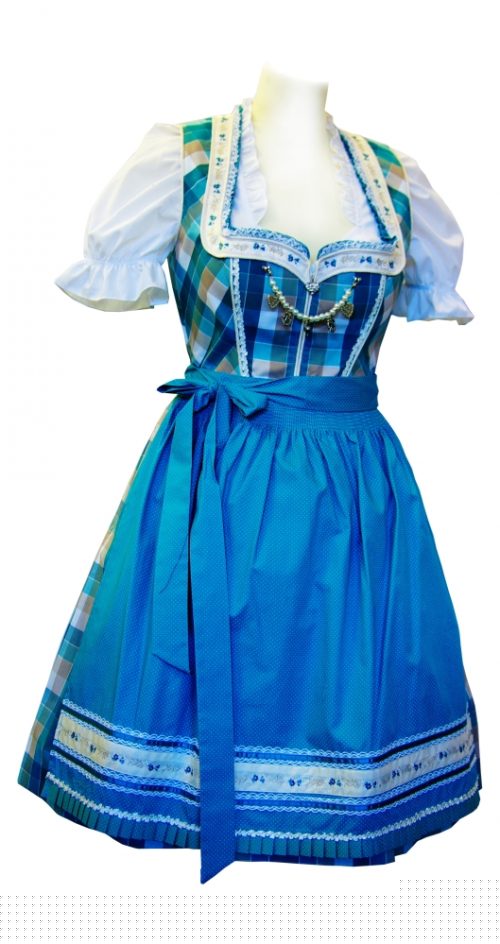 Dirndl Burga Blau Karo