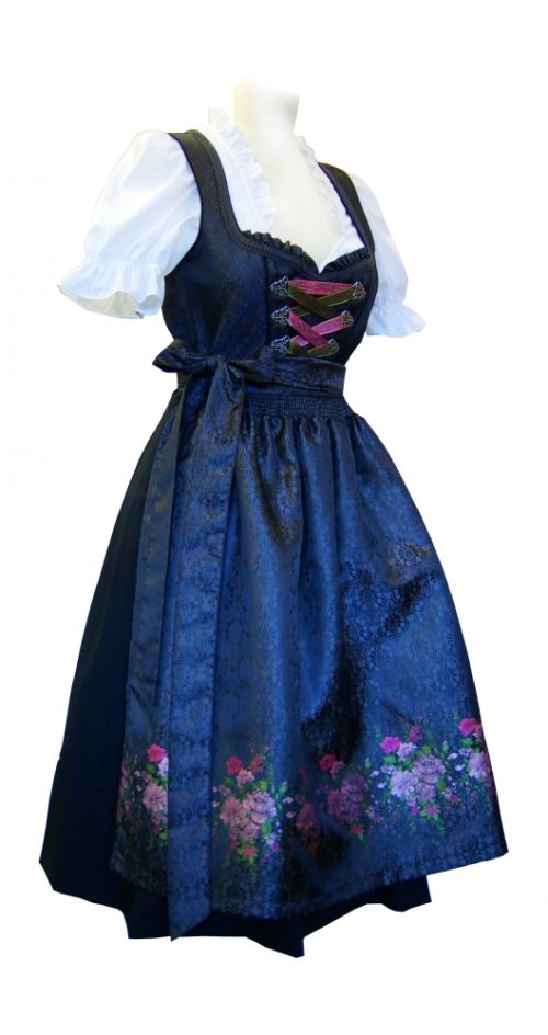 Dirndl Sama Schwarz Rosa