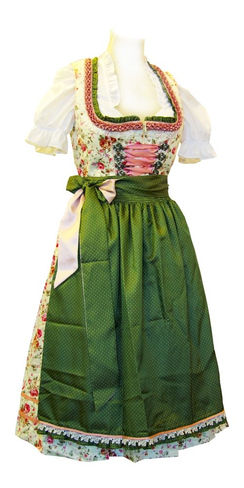 Dirndl Rösi Altrose-Grün