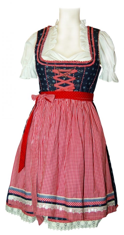 Dirndl Miranda Blau Rot