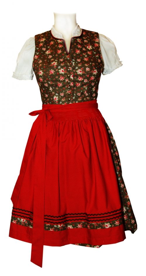 Dirndl Jüssi Braun Rot