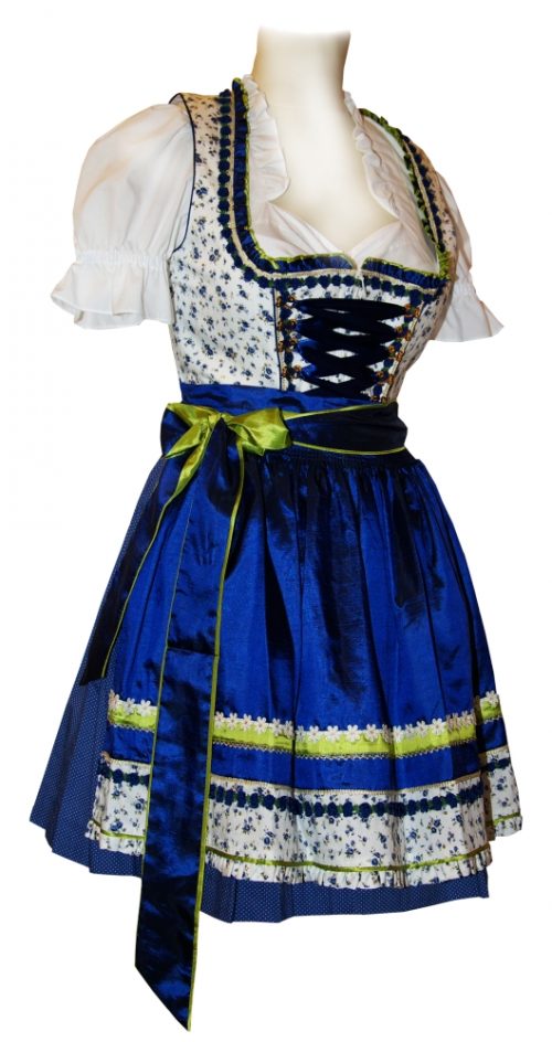 Dirndl Herzi Blau Grün