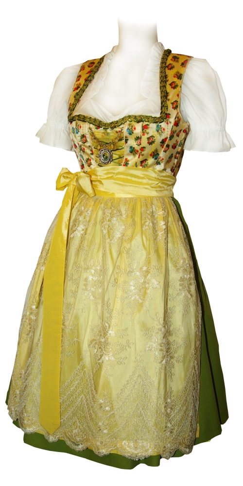 Dirndl Roserl Gelb Grün