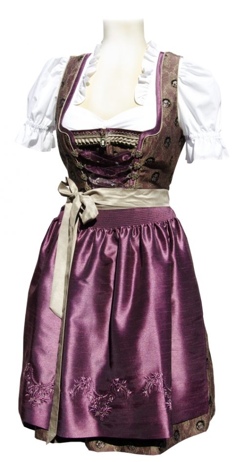 Dirndl Damans Silber Lila