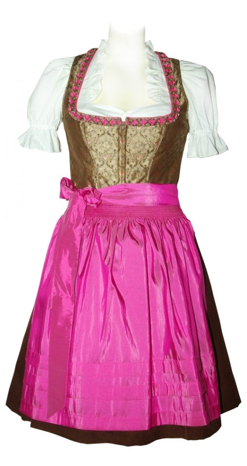 Dirndl Kastanie Korn Pink