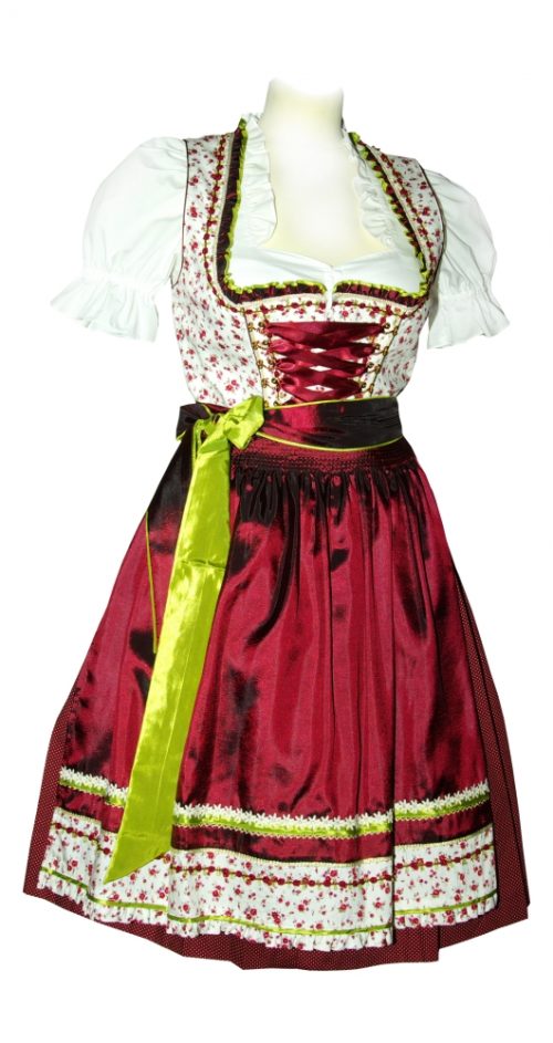 Dirndl Lichtspiel Creme Bordeaux