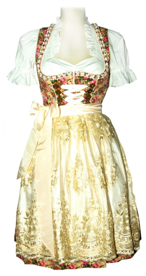 Dirndl Blumenzauber Creme Rosee