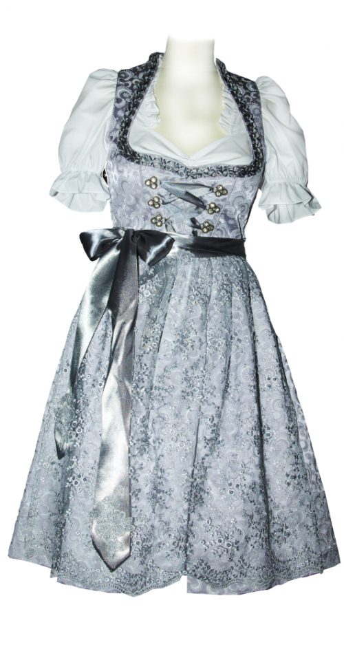 Dirndl Silberstar Silber Grau