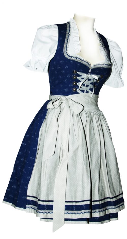 Dirndl Franka Marine Grau