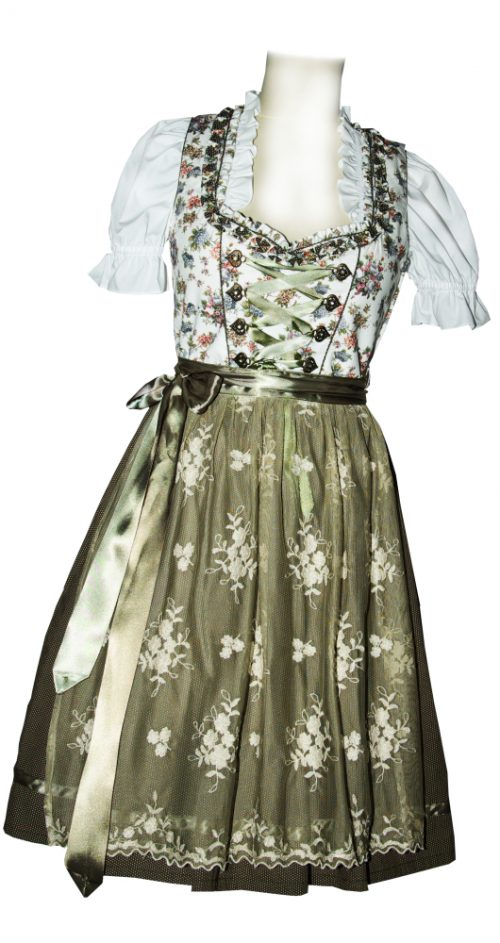 Dirndl Ursula Creme Grün