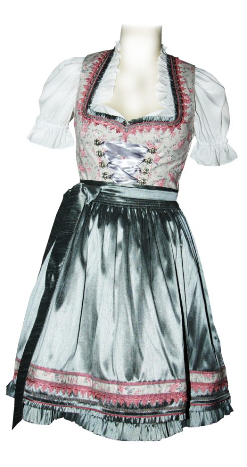 Dirndl Gerlinde Grau Altrosa