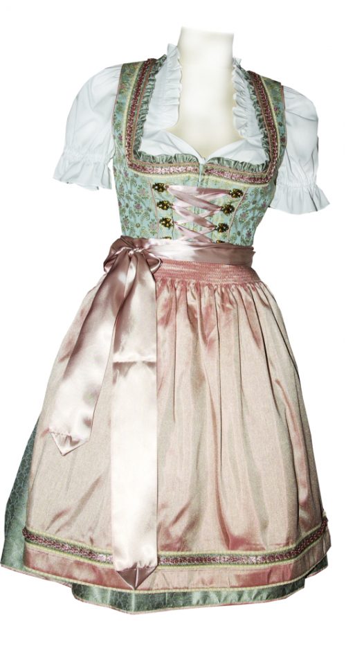 Dirndl Rockzana Altgrau Blau Altrose