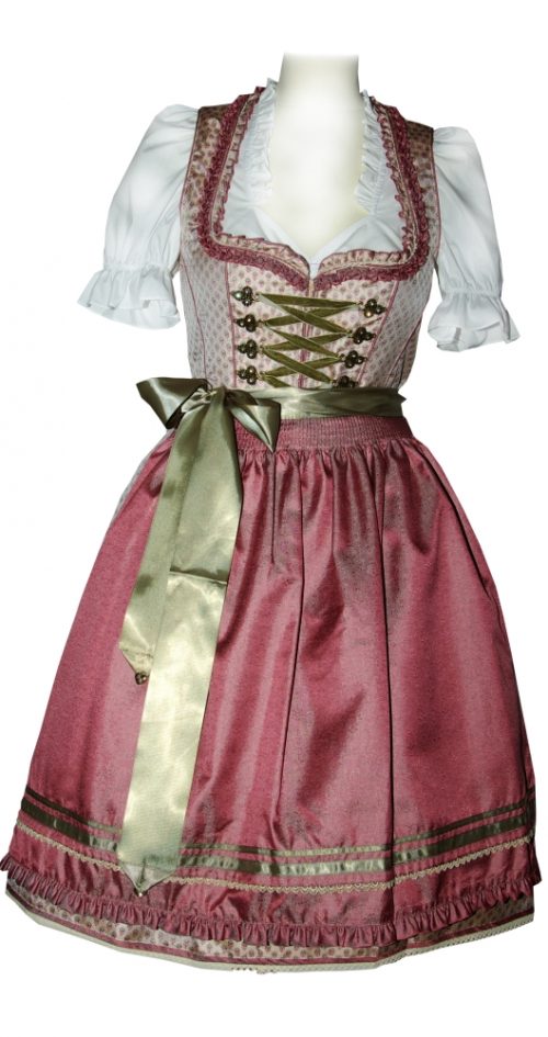 Dirndl Zoe Grün Rosa