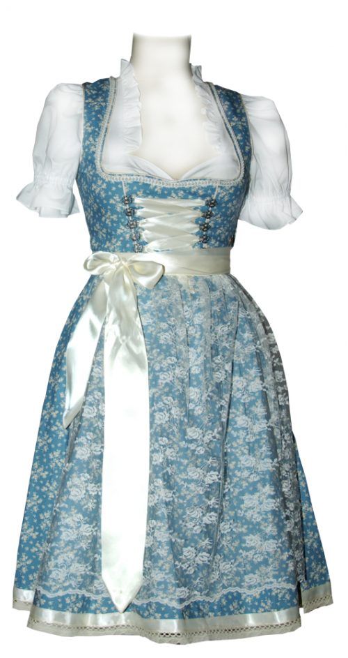 Dirndl Bakara Hellblau Creme