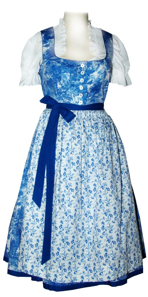 Dirndl Vorstmze Blau Weis