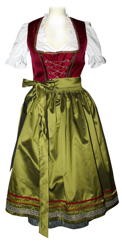 Dirndl Rosi Bordeaux Olive