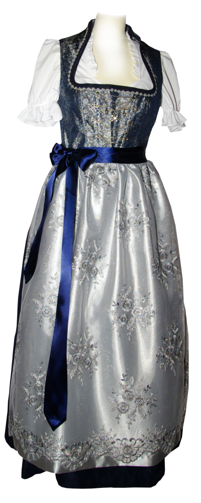 Dirndl Lou Blau Silber