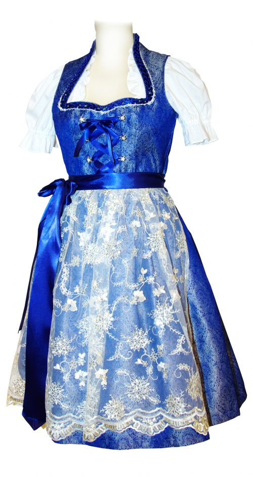 Dirndl Veilchen blau silber