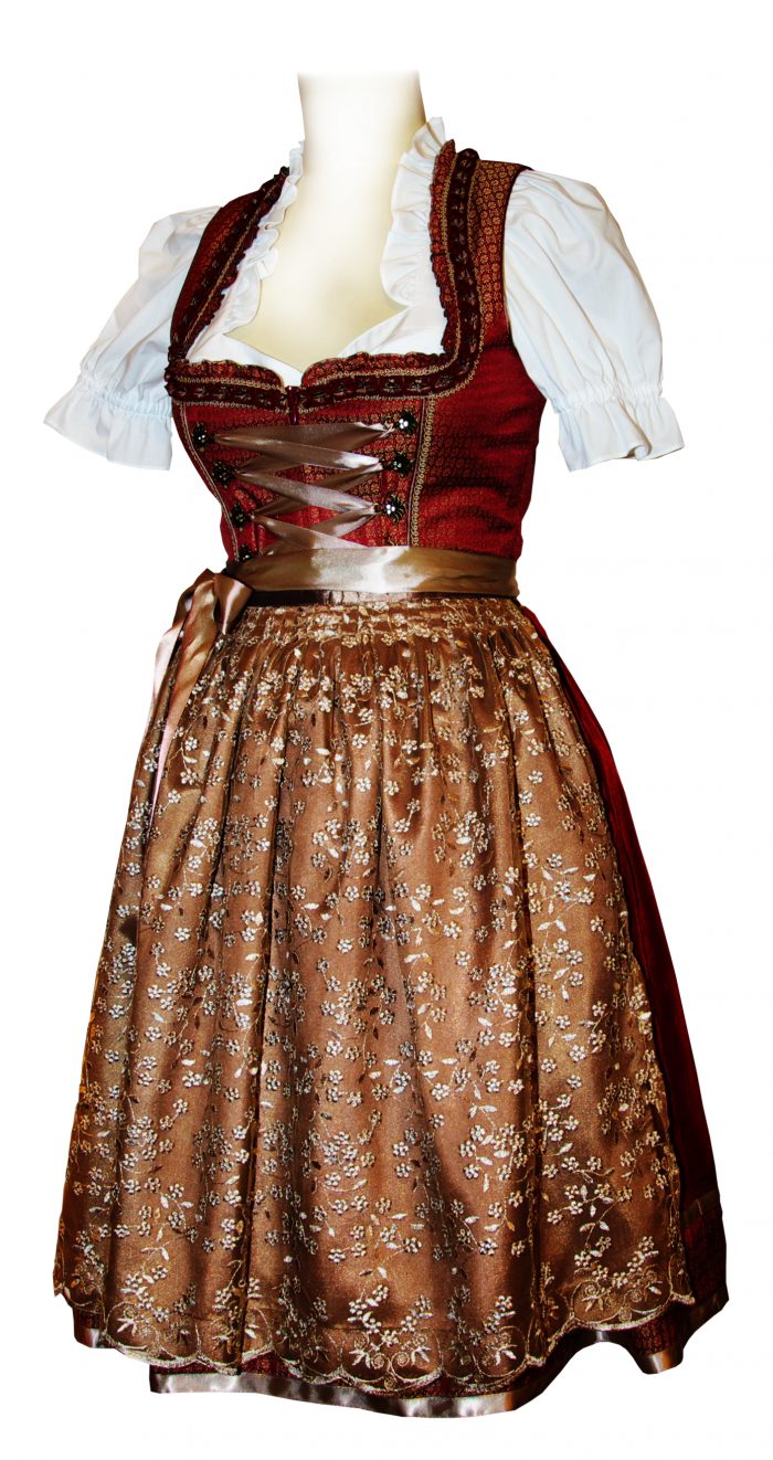 Dirndl Ella bordeaux latte