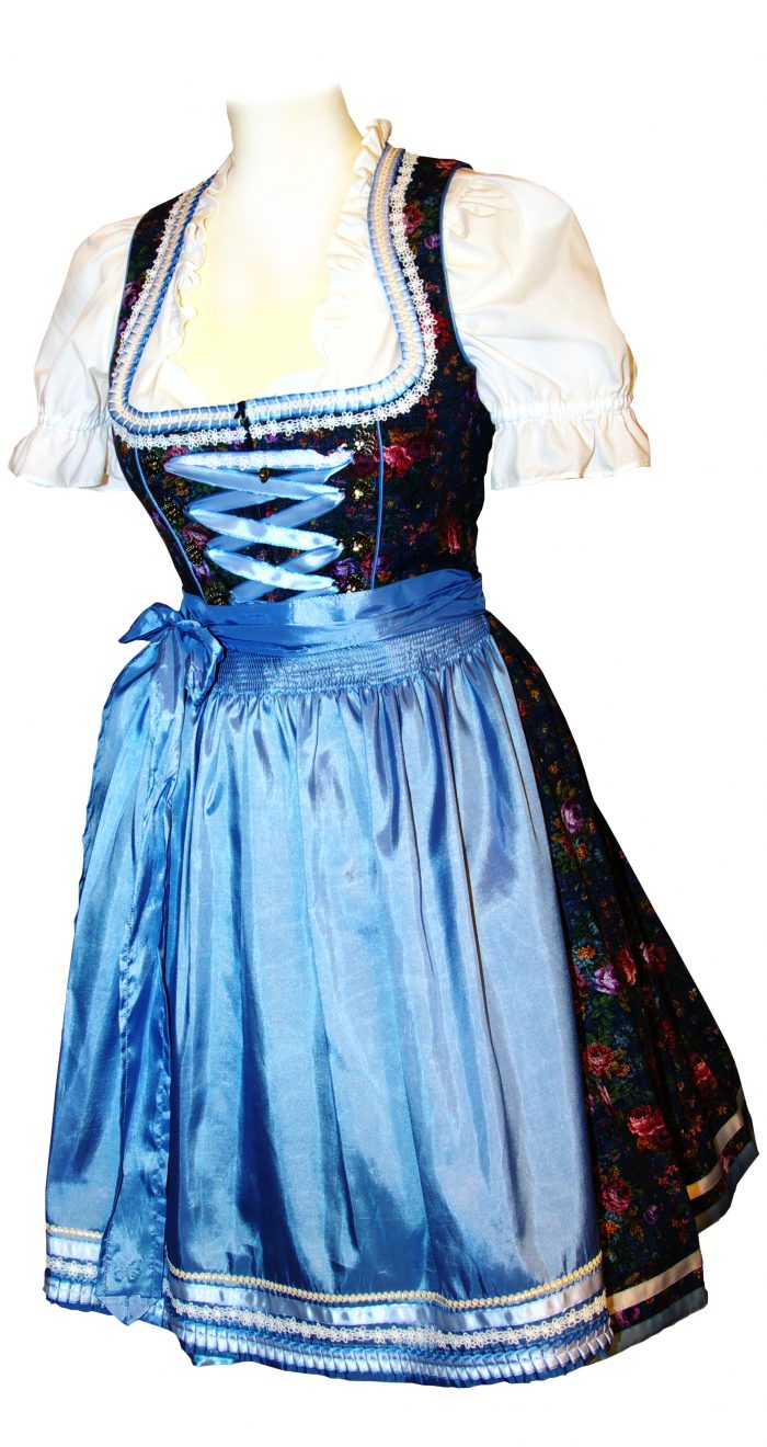 Dirndl Beate jeans blau