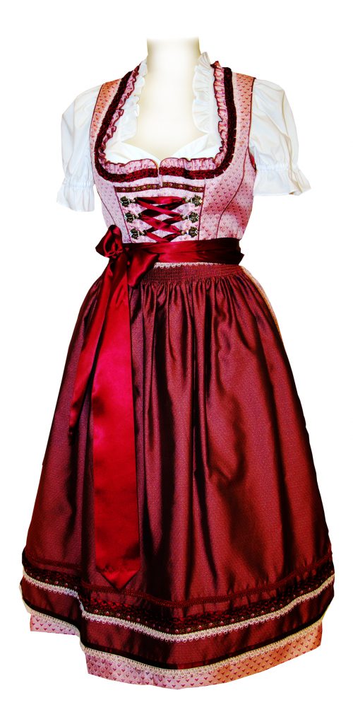 Dirndl Dreamer rosa bordeaux