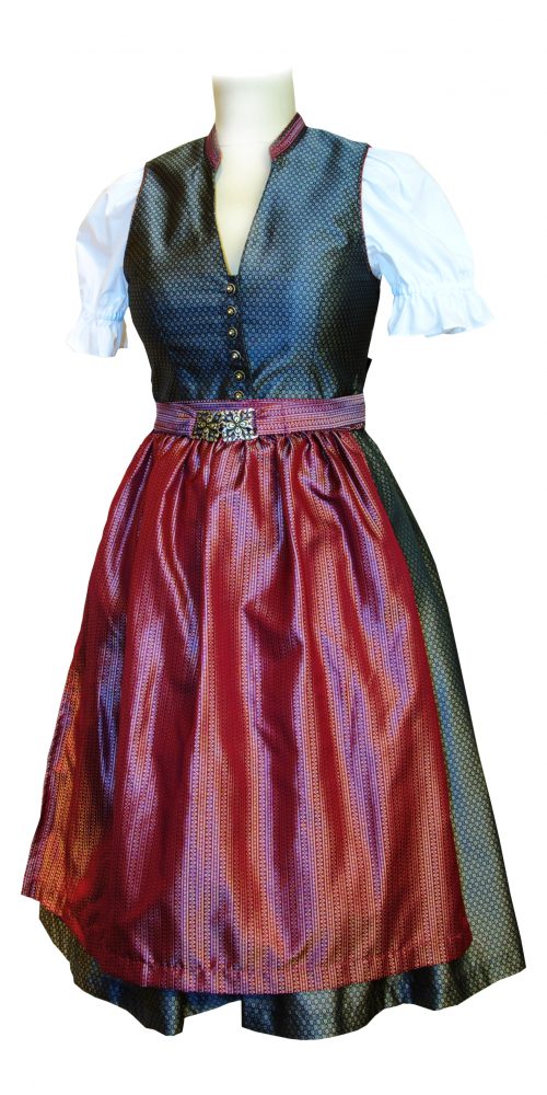 Dirndl Naburg graphit brombeer