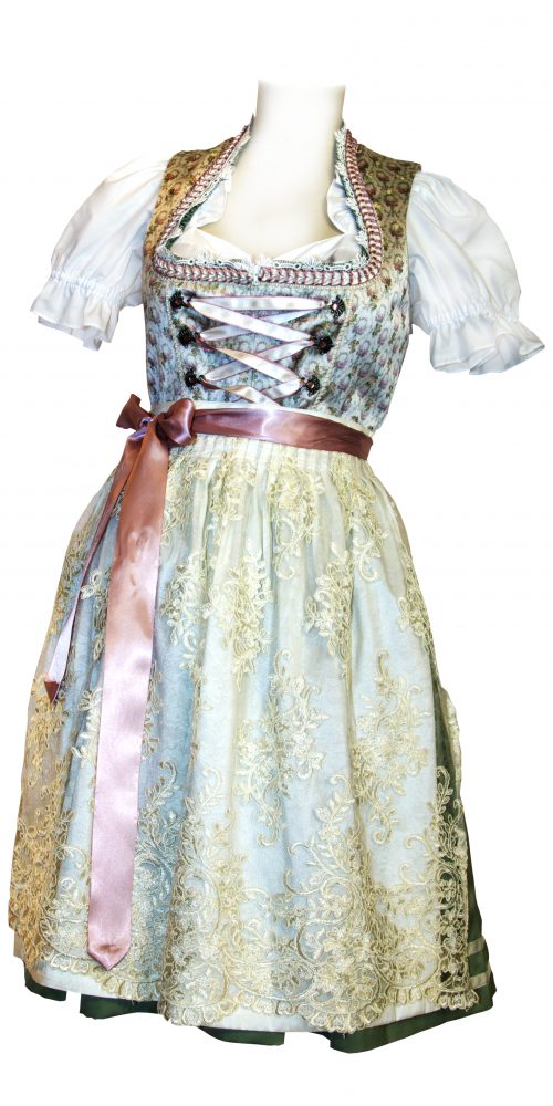 Dirndl Trixi lindgrün creme
